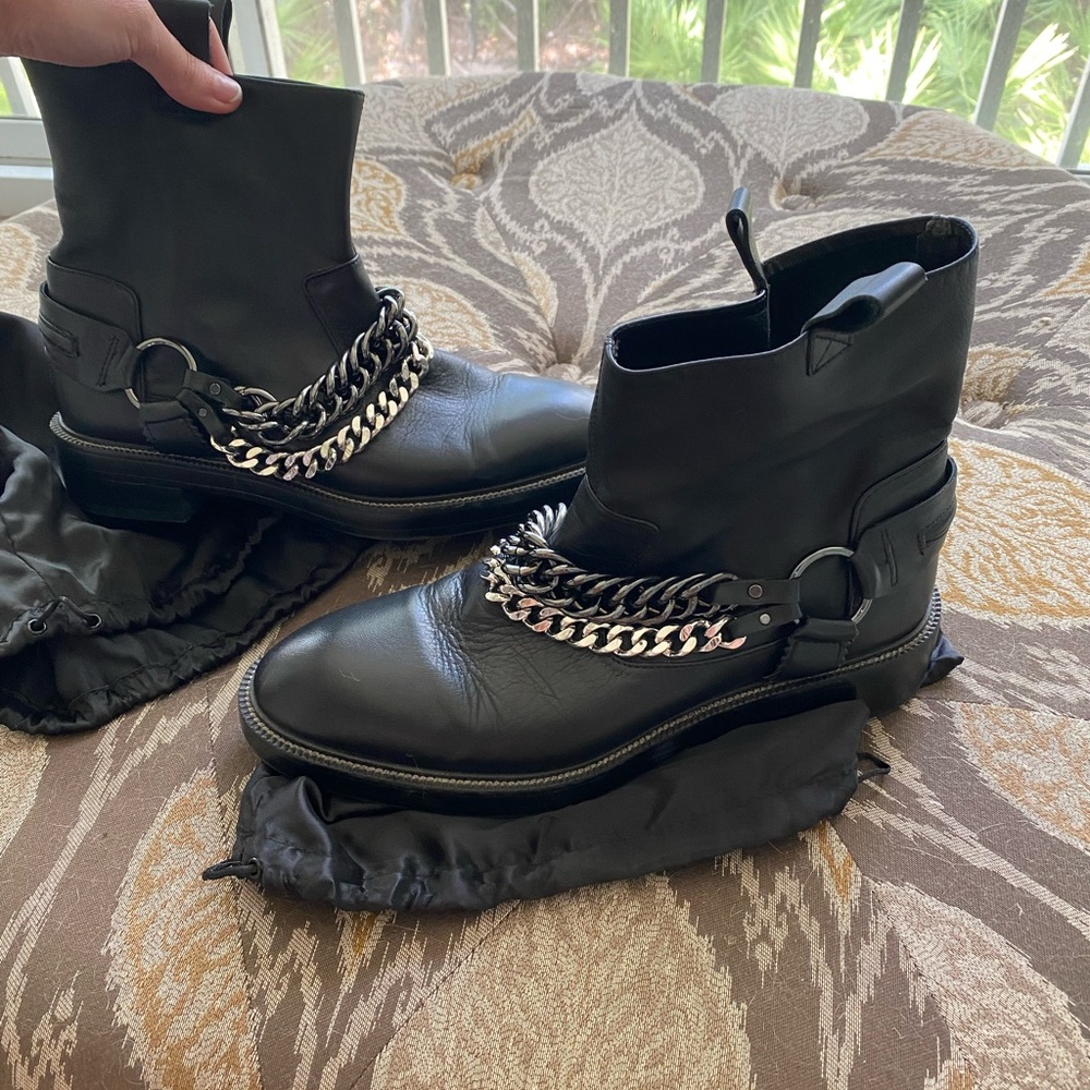 Zara chain motorcycle boots